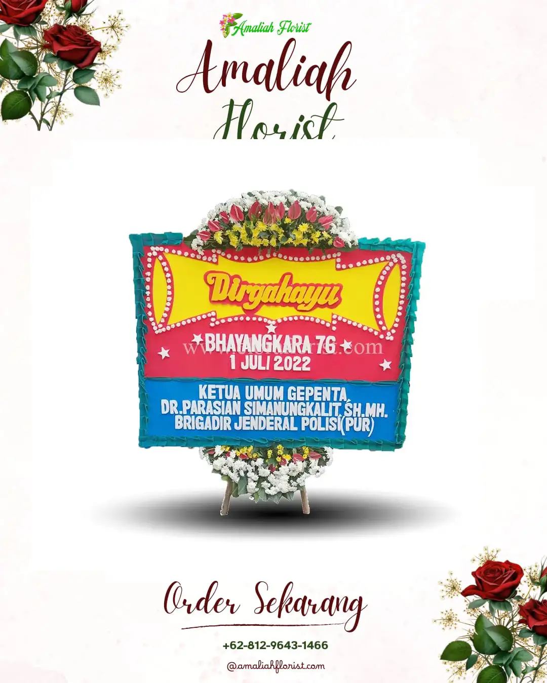 Papan Bunga HUT Ulang Tahun Kota Kediri